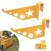 Bee Hive Stand, 2 Pack Bee Frame Holder, Yellow Stainless Steel Beehive Frame...