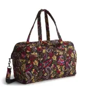 Vera Bradley Premium Cotton Miramar Weekender Midnight Garden Paisley