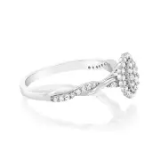 Luminesce Lab Grown 0.30 Carat Oval Shaped Ring in Sterling Silver, R