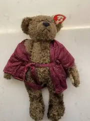 1993 TY Tyrone Attic Treasures Purple Plush Bear Brand New