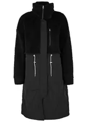Varley Walsh Quilted Shell and Faux Shearling Coat - Black - S (UK8-10 / S) S (UK8-10 / S)