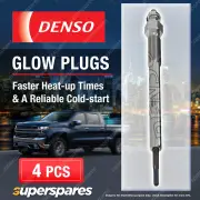 4x Denso Glow Plugs for Mitsubishi ML MN 2.5 4D56 HP 2477cc 3.2 DI-D 4M41 3200cc
