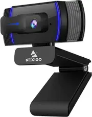 Nexigo N930AF Webcam with Microphone for Desktop, Autofocus, Webcam for Laptop, Computer Camera, 1080P HD USB Web Camera, Compatible with Zoom/Skype/Teams/Webex