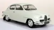 Atlas 1/43 - Saab 96 1964 White Diecast Scale model Car - 002