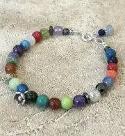 Multi Gemstone Journey Sterling Silver Bracelet Sundance Treasures