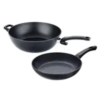 在飛比找momo購物網優惠-【Fissler】小資特惠組I(中式炒鍋28CM+星星不沾鍋