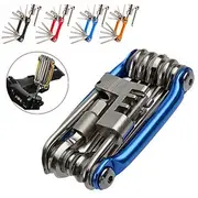 12 in 1 Multi-Function Bike Cycling Repair Tool Kit - Slotted Screwdriver, Phillips Screwdriver, Hex Key Wrench, Universal Chain Breaker, spoke wrench, with 1