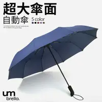 在飛比找PChome24h購物優惠-【輕量款】10骨 超大傘面自動傘 一鍵自動開收傘 摺疊傘 雨
