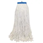 Boardwalk Mop Head, Lie-Flat Head, Cotton Fiber, 24oz., White, 12/Carton