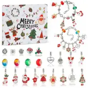 24PCS Christmas Advent Calendar 2024 Girls Bracelet Christmas Countdown Calen...