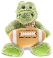 DolliBu Alligator Stuffed Animal with Football Plush for Kids and Adults - 8"