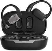 Ulian Open Ear Headphones, Air Conduction Wireless Earphones, Ultra Comfort and Light Design, Sweat Resistant, Secure Fit for Sport, Bluetooth V5.3, HiFi Stereo, Built-in Mic, Up to 50H Playtime