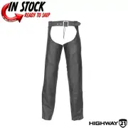 2024 HIGHWAY 21 MAVERICK CHAP LEATHER MOTORCYCLE CHAPS - PICK SIZE