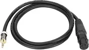 XLR to 3.5mm Mini Jack Microphone Cable, XLR Female to 3.5mm 1/8in Male Microphone Cable Balanced Interconnection Cord(1M)
