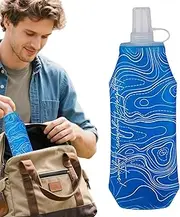 Hiking Water Bottle,Portable Foldable Water Bottles - Foldable Lightweight Soft Cups for Cycling Hiking Sports Traveling Backpacking Running