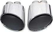 Compatible For Audi S3 S4 S5 S6 S7 Exhaust Tip Modification RS3 RS4 RS5 RS6 RS7 Black Muffler Exhaust Head Tip Nozzle(Silver 1)