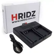 Hridz AHDBT-801 Dual Charger for GoPro Hero 8 Hero 7 Hero 6 Hero 5 for Go Pro AH