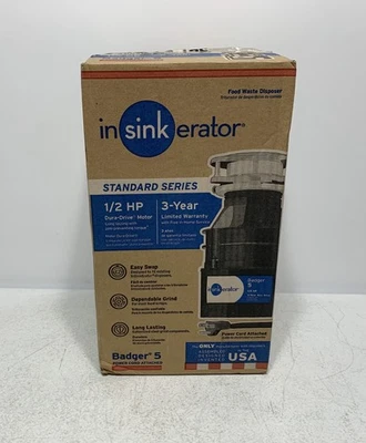 Insinkerator Badger 5 Garbage Disposal 1/2 HP 120V