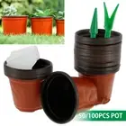 Garden Nursery Pots Reusable Plastic Flower Succulent Seedlings Starting dhthO