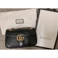 在飛比找蝦皮購物優惠-gucci marmont 26cm 掀蓋包 斜背包 二手 