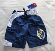Geelong Cats AFL Boys Navy Blue White Printed Swimming Board Shorts Size 4 New