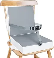 Chair Increasing Cushion Dismountable Portable Washable Kids Baby Toddler Infant Harness Toddler Booster Dining Highchair Seat Pad On the Go Seat Highten Pad Travel Storage Chair with Adjustable Buckle Strap (With Backrest)