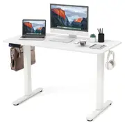 Costway Electric Standing Desk Height Adjustable Computer Desk Motorised Sit Stand 3 Memory Height Settings White