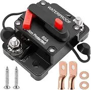 SYOWADA 60A 24V Car Circuit Breaker Switches with Ring Terminal 6 Gauge Connector Replacement for Boat RV Yacht Battery Trailer Truck ATV Winch Manual Reset Designetop Griddle