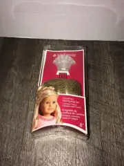 AMERICAN GIRL CAROLINE HAIRSTYLING SET HTF CLAM SHELL COMB AND HAIRPIECE