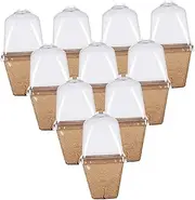 HIAKDOFT Paper Plant Pots Drainage Holes 20pcs Seedling Pots for Garden Home Indoor Use