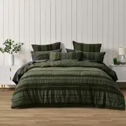 Bianca Avery Quilt Cover Set Forest Green