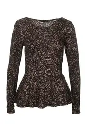 True Romance Peplum Top--LIV-6339