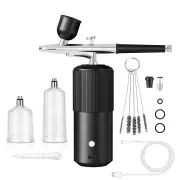 Portable Mini Airbrush with Compressor 23 psi 12V Rechargeable Wireless Airbrush for Nail Art Cake Decoration Facial Moi