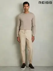 Reiss Stone Lavenham Technical Cargo Drawstring Trousers (AD5013) | $280