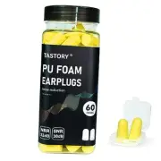 Foam Ear Plugs, 60Pair 38dB Soft Earplugs for Sleeping, Noise Reduction Yellow
