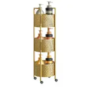 SOGA 3 Tier Bathroom Shelf with Wheels