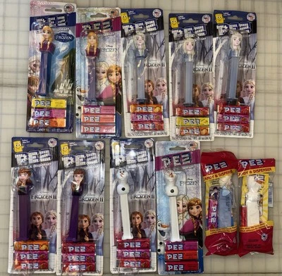 Lot 11 PEZ Dispensers Disney Frozen Movie Elsa Anna Olaf