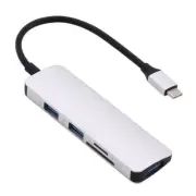 USB Type-C 5in1 Hub Adapter 3 USB 3.0 SD/TF Card Reader for HP Laptop Macbook