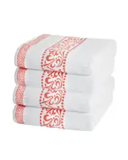 Superior Athens Decorative 4pc Bath Cotton Towel Set