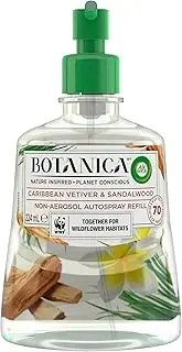 Botanica by Air Wick Automatic Spray Air Freshener Refill, Caribbean Vetiver & Sandalwood, 224mL