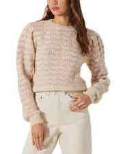Astr the Label Jaylani Wavy Knit Sweater
