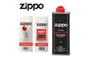 Zippo Cigarette Lighter Premium FLUID Petrol Refill 125ml + Wick + Flints