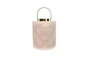Rayell Lantern Outdoor Metal Candle Holder Muttrah Dusty Pink Medium 26x28x26cm