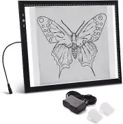 A3 Artist Tracing Light Box Copy Table, 12V1A Adapter Power Dimmerable 6000 Lux