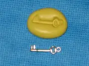 Key Charm Silicone Push Mold #920 For Jewelry Craft Chocolate Resin Clay Candy