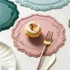 Table Decoration Tableware Pad Round Cup Mat Silicone Coaster Non-slip Placemat