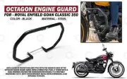 Fit For Royal Enfield "Goan Classic 350 Octagon Engine Guard Black"