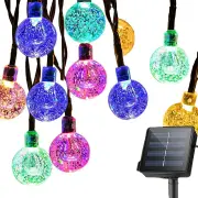 NNETM Multicolor LED Solar Crystal Bubble Ball String Lights