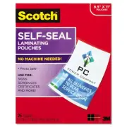 Scotch Self-Sealing Laminating Pouches 9.5 mil 9 3/10 x 11 4/5 25/Pack LS85425G