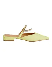 [Belle & Bloom] On The Go Leather Flat in Citrus